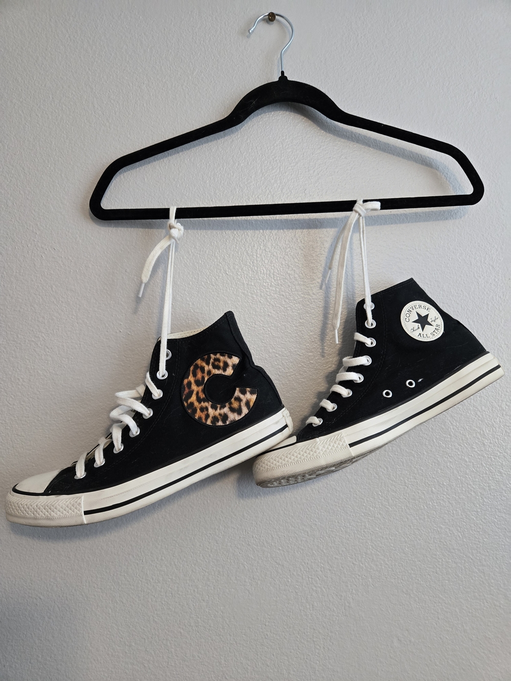 Converse Chuck Taylor All Star Black High Top Leopard C Sneakers Size 10 Men 8 - Picture 4 of 12